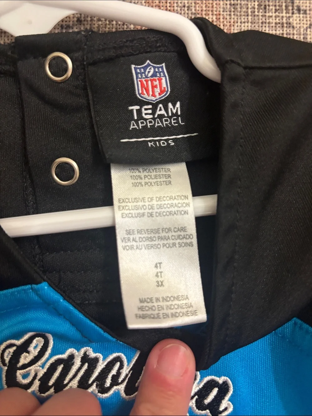 Carolina Panthers Cheer Dress - Black, Blue & White